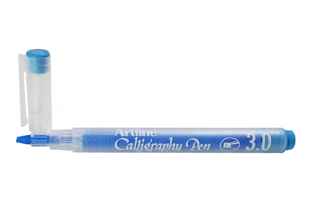 Artline Calligraphy Pen Blue Ink Pen Tip Size 3.0 mm Pack of 1
